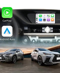 Wireless CarPlay Android Auto Adapter For Lexus ES NX IS RX CT 2014 2017 With Dual Band WiFi Two Point Four G Five Point Eight G Bluetooth 5.0 GPS Decoder And Plug And Play Retrofit Kit screen display in Lexus dashboard