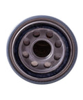 Close-up of Premium Oil Filter 5083285AA Direct Replacement For Mopar Chrysler, front view showing metal casings and filtration holes.