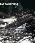 EDC Pocket Light Archer Pro High Lumen Output USB C Rechargeable LED Flashlight waterproof test on wet rocks