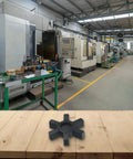 L190 Spider Insert For L-Jaw Coupling, Flexible Urethane Jaw Insert For Industrial Drives, Conveyors, Pumps, And Rotating Equipment, 113mm Diameter And 22mm Thick, Set Of 4 on workshop floor