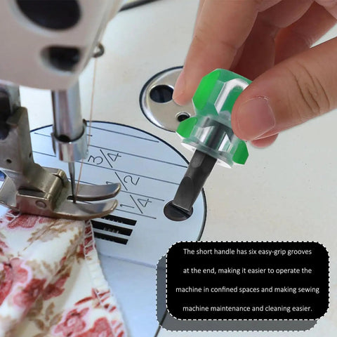 Using 7 Piece Sewing Machine Cleaning Kit With Curved Nose Tweezers Double Ended Brush Needle Plate Screwdriver And Four Short Screwdrivers For Easy Home Repair And Routine Machine Maintenance