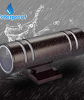 Dope Oil Bronze Outdoor Wall Light With Up Down Sconce For Porch And Garage Exterior in rain showing waterproof design