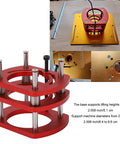 Router Table Lift Base With Four Jaw Clamping System Aluminum Alloy Lifting Base And Crank Handle For DIY Woodworking Router Table Build Perfect For Small Trimming Machines And Precise Adjustments, red aluminum base with 2.008 in lift