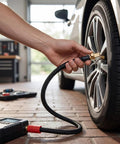 Flexible Silicone Tire Inflator Extension Hose With Quick Clip Chuck Reaches Tight Valve Stems On Cars And Trucks Effortlessly Handles During Roadside Emergencies Or Garage Jobs Avoids Awkward Bending Inside Cramped Wheel Wells 16 Inch Connector, car tire inflation