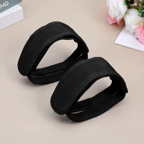 2 Pack Bike Pedal Straps Toe Clips Straps Adjustable Anti Slip Cycling Foot Straps For Kids And Adults Durable Nylon