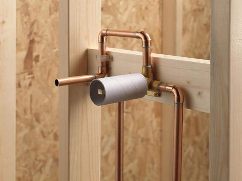 Wall Mount Rough In Valve For Single Handle Bathroom Faucets, Built Tough Forged Brass Body, Two And Three Quarter Inch Depth