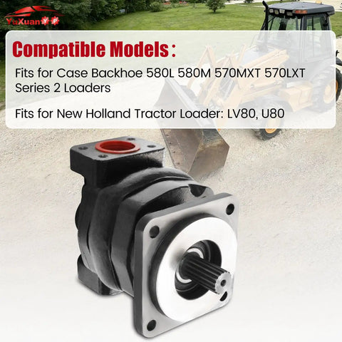 Hella Smooth Hydraulic Pump Quick Swap Fit For Case Backhoe 580L 580M 570MXT 570LXT And New Holland LV80 U80 Replaces 257953A1 47362917 Built Tough For Daily Rig Grind