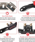 Rock Solid Adjustable Spokeshave Set With Six Precision Blades And Portable Woodworking Plane features SK2 blades and durable handles.