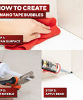 Steps to apply Black Silicone Sealant Caulk For Indoor And Outdoor Use, 10.1 Oz Cartridge, 4 Pack Waterproof And Weatherproof Adhesive