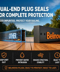 Dual-end plug seals for railing protection, preventing dirt and water intrusion, ideal for enhancing stability.