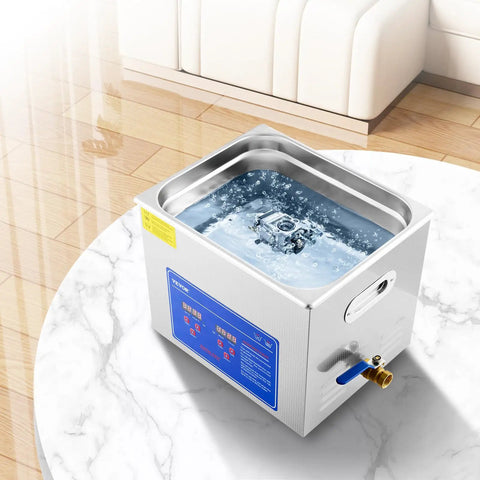 10L Pro-Grade Ultrasonic Cleaning System for Jewelry, Dentures, Instruments and Industrial Parts Stainless Steel Tank with Digital Timer
