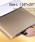 12 Pack PTFE Teflon Sheets 16 By 20 Inches For Auto Heat Press And Sublimation in use with heat press machine