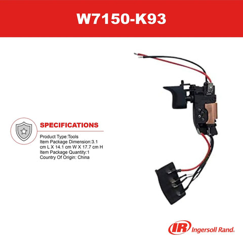 Plug and Play Trigger and Battery Connector Kit for Cordless Impact Wrench W7150-K93 Replacement Part shown with wires