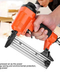 Industrial Grade Pneumatic Brad Nailer And Air Staple Gun Built Tough As Nails For Jobsite Grind delivering precise fasteners in wood