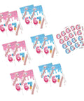 Ice Cream Themed Paper Food Bags With Dope Decorative Stickers, Black Party Packaging For Snacks And Gifts, assorted colors.