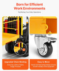 Forklift man basket by VEVOR, yellow steel work platform 36x36 in, 1200 lb capacity, four wheels