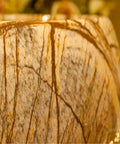 Close-up of Ceramic Vessel Sink,16.5"x5.9"Round Vessel Sink Marbling Vessel Sink, showcasing elegant marbling details.