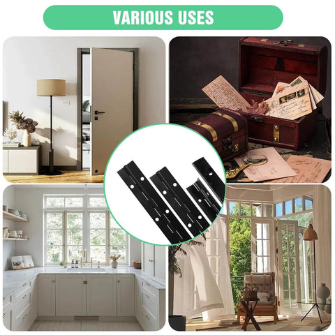 Heavy Duty 6 Inch Stainless Steel Piano Hinge Continuous Hinge With 1.2 Inch Open Width for doors and cabinets installation