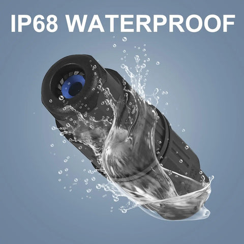 IP68 Outdoor Waterproof Junction Box For 2 Way Cable Connector Quick Screwless Installation External Sleeve Coupler in water splash