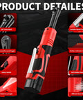Electric Ratchet Wrench Set with 16.8V Cordless Power, 40 Ft Lbs Torque, 550 RPM, Three Eighths Inch Drive product details features