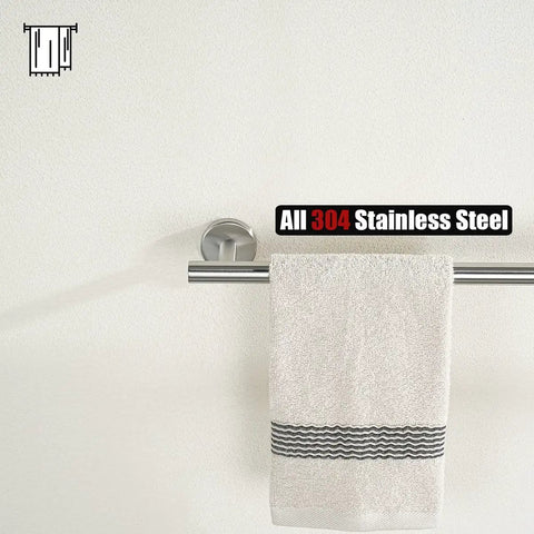 Stainless Steel Towel Bar 18 Inch Usable Length With Thick 0.8mm Tube And 2mm Posts Brushed Finish Wall Mount Rack For Bathroom 304