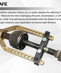 Universal CV Joint Puller and Propshaft Separator Tool for Quick Axle Removal, shown in use on a vehicle's axle joint.