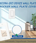 GFCI Style Rocker Light Switch Wall Plate Cover 1-Gang 4.50 By 2.76 Inches Smooth Face Unbreakable Polycarbonate, room setting