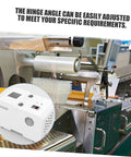 Industrial machine with adjustable hinge angle for customization