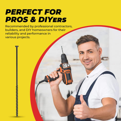 Size Ten Coarse Thread Drywall Screw With Sharp Point And Phillips Drive Two Bugle Head Black 6 Inch 1 Lb Pack Pro Grade For Drywall