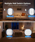 Two Single Pole Rocker Switches With 2 Gang Decora Wall Plate Set, Easy Install Kit With Screws, Fits Standard Electrical Boxes, UL And CUL Certified For Safety, Dope Home Upgrade For Quick, Clean, Modern Switch Panel in living room and bedroom