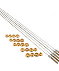 Five American Clock Pendulum Rods 17 Inch Long And Brass Pivot Bushings Set For Clock Repair And Restoration Clockmakers Parts Kit