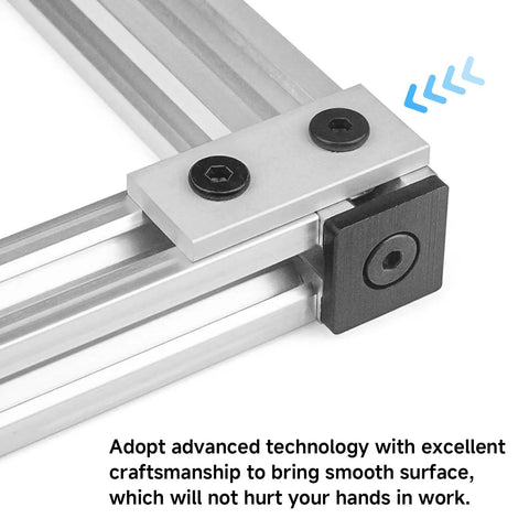 Aluminum Extrusion Joining Plate 10 Piece Set For Frame Building Flat Straight Brackets And Vertical Connectors 2 Hole Plate Fittings Heavy Duty Reinforcement For Tough DIY Frame Structures, aluminum plate on frame