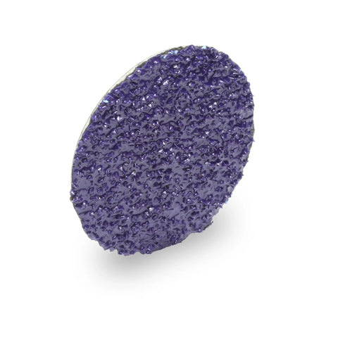 Cubitron II Roloc Fiber Disc 786C 2 Inch 36 Grit close-up showing textured surface for fast cutting and deburring.