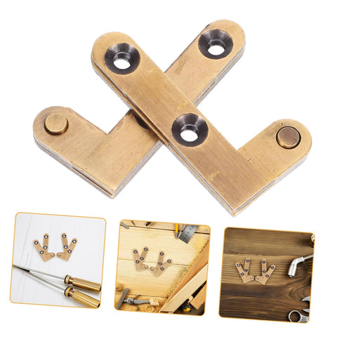 Hidden Door Hinge Set For Secret Bookcases And Concealed Doors, Heavy Duty Pivot Hinge With Bronze Finish, shown uninstalled