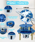 Hands On Soldering Practice Project Kit For DIY Globe And Planetary Motion Rotating Universe Model Electronic Kit With Music And Brightness Adjust For STEM Classroom Teaching Gift featuring product features and dimensions.