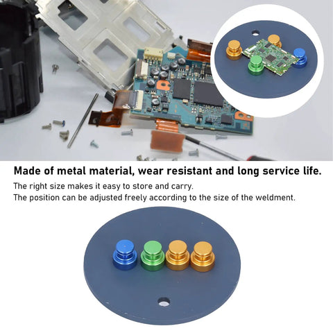 Magnetic Welding Bracket Set Soldering Holder for Circuit Boards With Four Magnetic Brackets and No Slip Clips Pro Grade Metal Fixed Plate