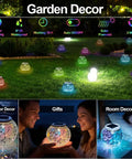 Color Changing Solar Powered Glass Ball Lights For Garden Patio And Indoor Decor Waterproof Table Lamp Night Light