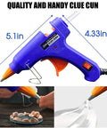 Mini Hot Glue Gun Kit 20W With 10 7mm Glue Sticks Anti Drip Spout Heat Resistant Cap Quick Heat In Minutes Great For DIY Projects