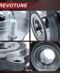 Close-up views of 2 Pack Front Wheel Bearing Hub Assembly 5 Lug Fits Nissan Rogue 2014 To 2023 Rogue Sport 2017 To 2022 Qashqai 2017 To 2018 Direct Replacement Ready To Install.