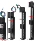 Grab This Killer Linear Actuator Motor For Your 3D Printer And Cnc Setups showing 4 size variations with wiring for precise motion control.
