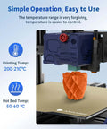 3D printer using PLA 3D Printer Filament 1.75mm 1Kg Spool in Vibrant Orange, with precise 0.02mm accuracy, for consistent prints