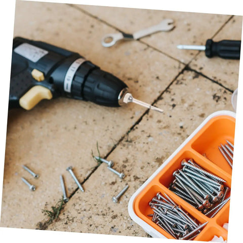 Top Rated 1 Set Triangle Screwdriver Bit Kit With Magnetic Precision Heads For Electric And Pneumatic Tools Perfect For AC Units, Computers, Dirt Bikes, And Chainsaws To Nail Any Tight Job Smoothly close-up with drill and screws