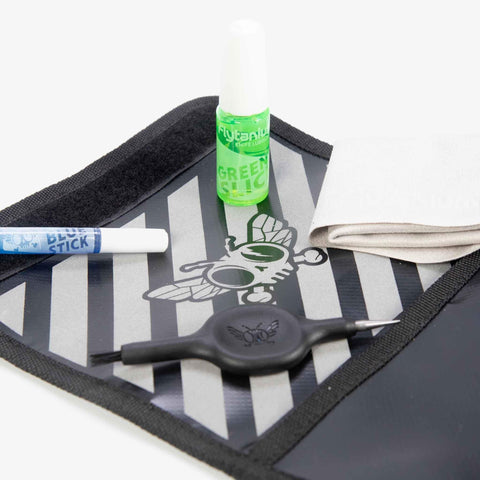 All In One Knife Care Kit For EDC Enthusiasts With Knife Lube Threadlocker PickPuck Tool PVC Pouch And Handy Work Mat