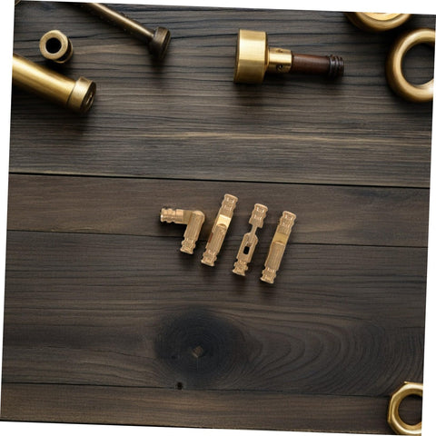 Hidden Brass Barrel Hinges Set Of 25 For Jewelry Boxes And Cabinets displayed on wooden surface