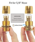 Two Pack 5/8 Inch Garden Hose Repair Kit With Aluminum Alloy Connectors Male And Female End Menders Rubber Washers Included