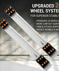 Heavy Duty Adjustable Appliance Mover Dolly With 24 Silent Wheels For Washing Machine And Sofa Moving, close-up of upgraded 24 wheel system.