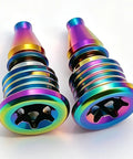Hella Durable Titanium Bleed Screws With Precision Leak Proof O Rings For Hydraulic Disc Brakes Road And Mountain Bike Trail Ready Slick Direct Fit Upgrade Kit, colorful titanium screws.