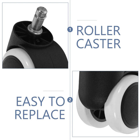 Smooth Operator Replacement Casters For Office And Gaming Chairs With 10mm Circlip Rod And Flawless 360 Spin Easy Peasy Install Glides Right Across Hardwood Or Carpet 4 Piece Set