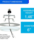 Recessed Can Light To Pendant Conversion Kit For Easy Pendant Installation In White Finish, dimensions: diameter 6 inches