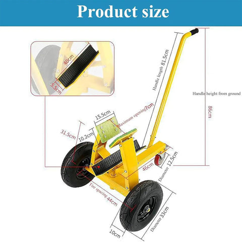 Panel Dolly Heavy Duty Mobility Tool For Easy Haul Of Drywall And Heavy Equipment 400 Kg Load Capacity with dimensions